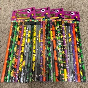 Vintage Sealed Halloween Pencils 4-10 Packs 40 Total Peachtree Playthings 2003